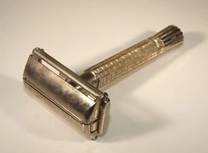 Navaja de afeitar de seguridad Gillette 1960 Super Speed F-2 * punta de llamarada estilo años 60 - Imagen 1 de 7