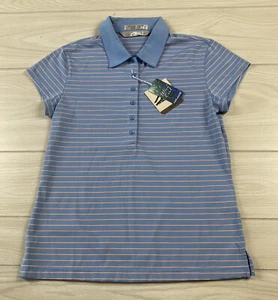 NWT Tri-Mountain Ultra Cool Polo Size Small Top Blue Moisture Wicking Breathable - Picture 1 of 7