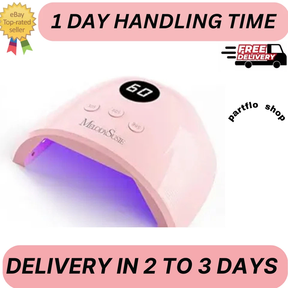 Lámpara de Uñas UV MelodySusie, Luz UV Plus30F para Uñas de Gel Secador de Uñas LED con 3 T Foto 1 de 1