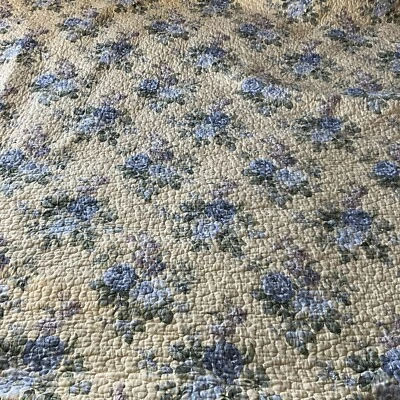 Edredón reversible Laura Ashley Home Linley SOLO floral azul amarillo LEER Queen Foto 1 de 4