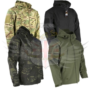 Kombat UK PATRIOT Tactique Souple Coque Veste Capuche, Noir, Vert, Btp Noir - Picture 1 of 19