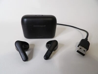 JVC True Wireless Earbuds (Black) HA-A3T With Charging Case  and Cord - USED - Image 1 of 4