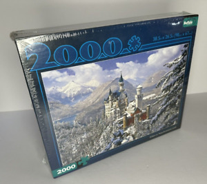 2000 Piece Puzzle Winter At Neuschwanstein Castle Complete Jigsaw Buffalo Games