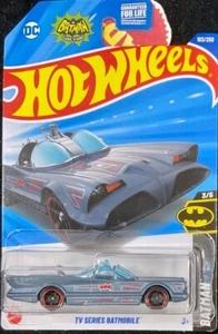 2025 Hot Wheels 3/5 Batman Blue TV Series Batmobile HYX44 103/250 Lincoln Futura - Picture 1 of 9