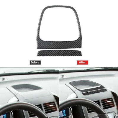 Cubierta de marco de almacenamiento de fibra de carbono sobre consola para Chevrolet Sonic 2012-2016 2* Foto 1 de 4
