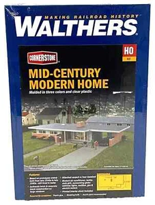 HO Scale Walthers Cornerstone 933-4156 Mid-Century Modern Home Kit - Picture 1 of 6