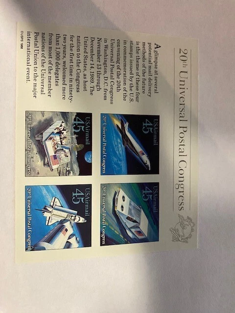 US C125a (C122-25), 1989 UPU CONGRESS MNH SOUV SHEET - Image 1 of 1