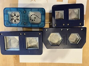 Lot of 4 Creative Memories paper punches-Double square Hex & Snowflake scrapbook - Picture 1 of 1