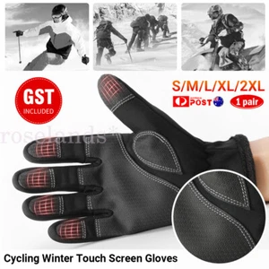 WINTER WARM WINDPROOF WATERPROOF ANTISLIP THERMAL TOUCH SCREEN GLOVES UNISEX - Picture 1 of 19