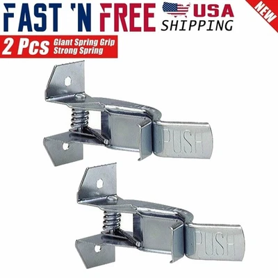 2 Pcs Metal Gaint Spring Grip Clamp Tool Hanger Brooms and Mops Wall Orgainzer - Image 1 of 4