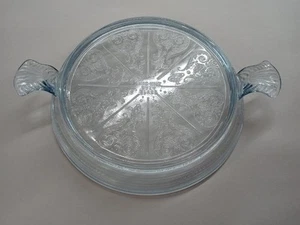 Vintage Fire King Philbe Blue Sapphire Hot Plate Trivet W/Handles - Picture 1 of 9