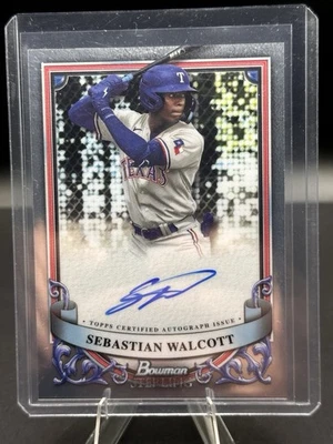 2024 Bowman Sterling Sebastian Walcott Auto Texas Rangers #PA-SW - Image 1 of 2