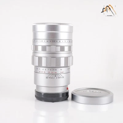 Объектив LEITZ Leica Summicron M 90 мм/F2.0 Ver.I V.1 серебристый год 1964 Канада #11371 - Изображение 1 из 4