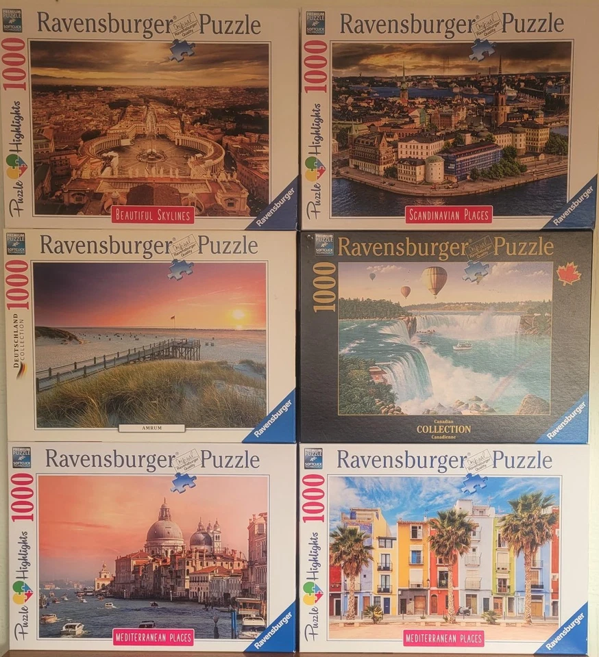 Ravensburger 1000 piece themed jigsaw puzzles - Over 20 titles to choose from - Image 1 of 1