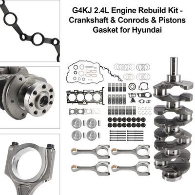 2.4L Engine Rebuild Kit G4KJ - Crankshaft & Conrods & Pistons Gasket for Hyundai - Image 1 of 4