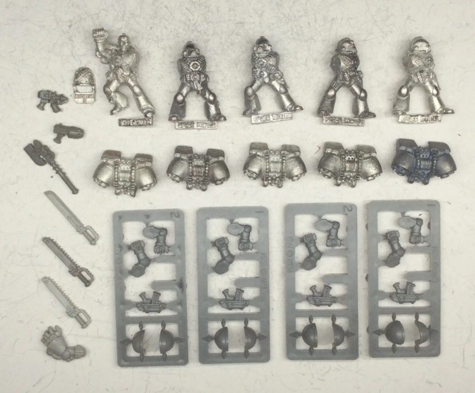 Games Workshop - WH40k Vintage Space Marine Assault Squad - Citadel Metal OOP A - Image 1 of 2