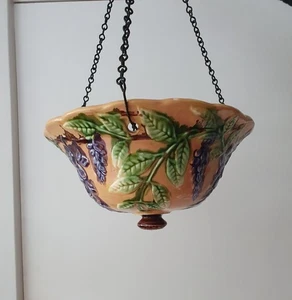 Schöner antiker hängender Blumentopf aus Keramik - Bild 1 von 10