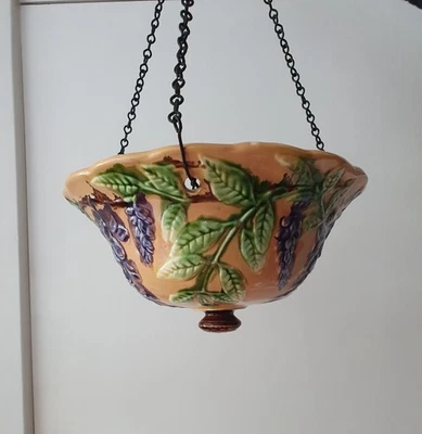 Schöner antiker hängender Blumentopf aus Keramik - Bild 1 von 4