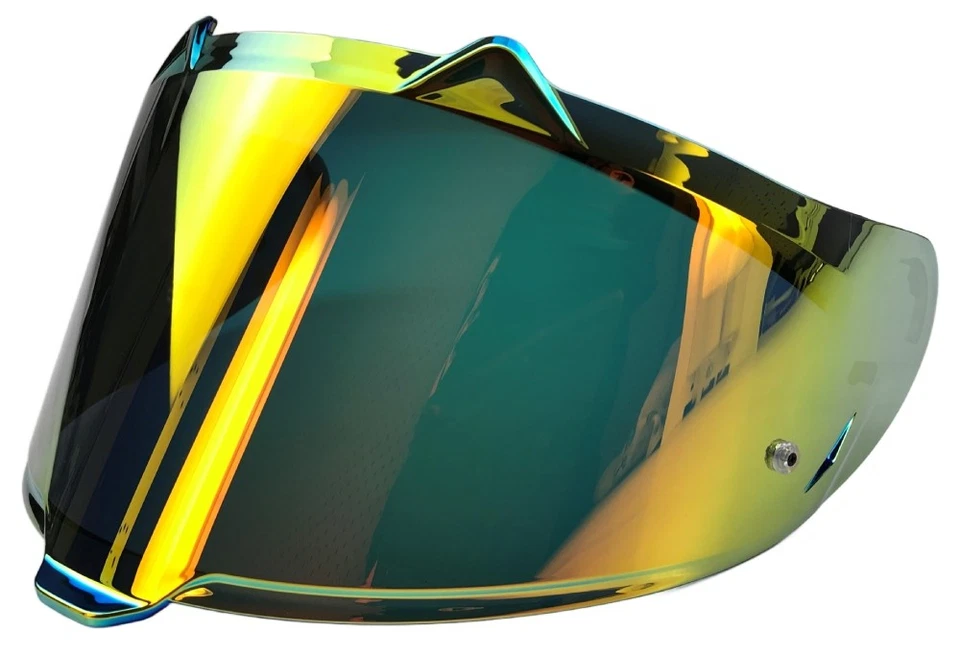 Casco de carbono LS2 Dragon escudo electrón rojo iridio con cuernos Foto 1 de 1