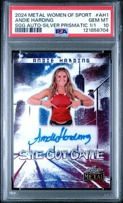 2024 METAL WOMEN OF SPORT ANDIE HARDING /1  AUTO SILVER PRISMATIC P0P 1 PSA 10 - Image 1 of 4