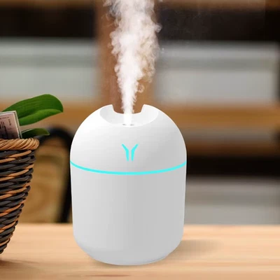 Luftbefeuchter LED Licht Ultraschall Duftöl Aroma Diffuser 250ml USB Mini LED - Bild 1 von 4