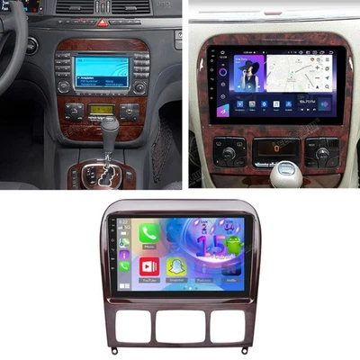 2+64G Apple Carplay Für Mercedes Benz S-Klasse W220 Autoradio Android 15 GPS NAV - Bild 1 von 4
