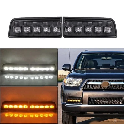 LED Daytime Running Light Turn Indicator Fog Lamp Bumper For Toyota 4Runner 10- - Image 1 of 4