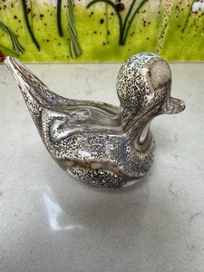 Glass Duck Translucent Handcrafted In Malta By Valletta Glass - Picture 1 of 4