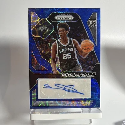 2023-24 Panini Prizm Sidy Cissoko - Rookie Signatures Blue Prizm RC #RSI-CIS /49 - Image 1 of 2