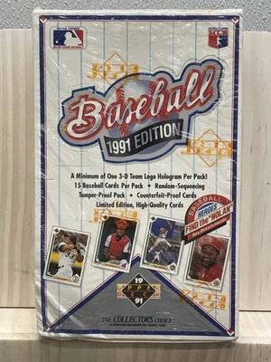 Upper Deck MLB 1991 Бейсбол Низкая Серия Запечатанная Коробка - Изображение 1 из 4