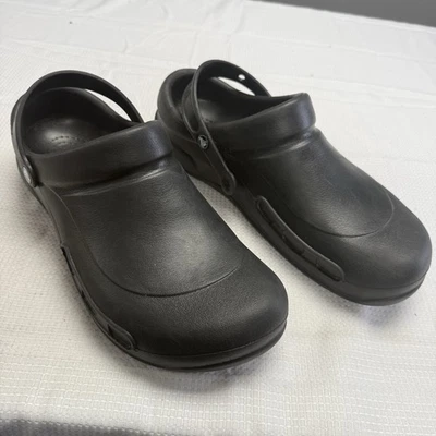Zuecos clásicos negros resistentes al deslizamiento Crocs para hombre 15 bloqueo de trabajo deslizables Foto 1 de 4