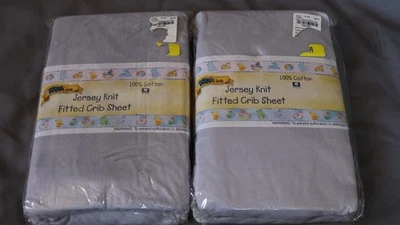 2 pack Jersey Crib Fitted Sheets 100% cotton  LILAC n - Image 1 of 4