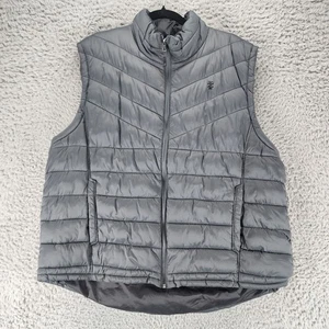 Izod Jacket Mens XXL Gray Full Zip Sleeveless Puffer Vest - Picture 1 of 8