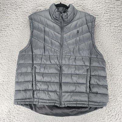 Izod Jacket Mens XXL Gray Full Zip Sleeveless Puffer Vest - Image 1 of 4