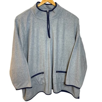 Chaqueta polar Woman Within 5X suéter con cremallera superior bolsillos con cremallera ligera Foto 1 de 4