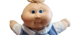 Muñeca bebé vintage oficial Cabbage Patch Kids cabello rubio ojos azules 1978 1982 - Imagen 1 de 10
