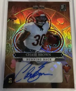 2023 WILD CARD Stacked Deck CHASE BROWN 2/5 AUTO Ace Of Clubs BENGALS MINT 🔥 - Picture 1 of 5