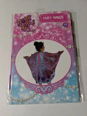 Fairy Wings Pink Purple Blue Dress up Costume Girls Age 3-5 NEW - Image 1 of 4