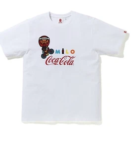 A Bathing Ape Coca-Cola Milo BMX Tee Size XL Short Sleeve T-Shirt White Rare! - Picture 1 of 6