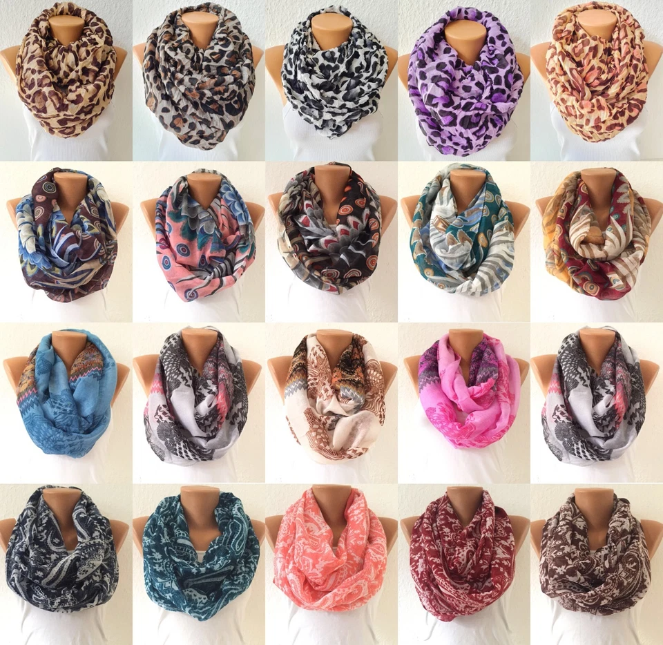 Damen SCHLAUCH Rund Loopschal Loop Rundschal Schlauchschal Schal NEU