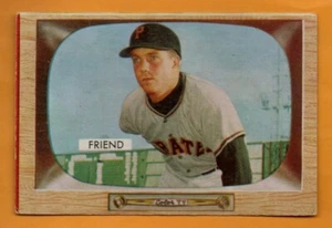Bob Friend 1955 Bowman #57 Pittsburgh Pirates VGEX 1/2" piega superficiale *rs - Foto 1 di 2