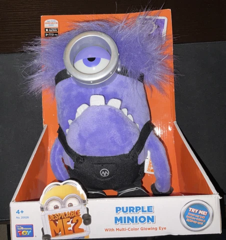 Despicable Me Plush Talking Purple Minion with Glowing Eye Thinkway Toys IN BOX! Cover