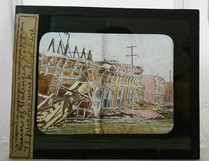 LINTERNA MÁGICA TOBOGÁN DE CRISTAL, RUINAS DEL HOTEL VALENCIA, SAN FRANCO. TERREMOTO 1906 - Imagen 1 de 3