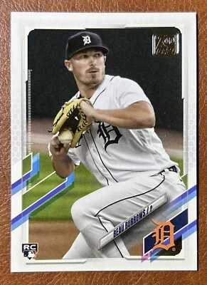 Beau Burrows Topps 2021 Series 1 Baseball #123 Detroit Tigers RC Rookie Card - Image 1 of 2