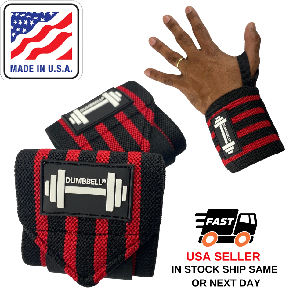 Wrap Wrist Band Brace Support Home Gym (2 Pair) - Image 1 of 3