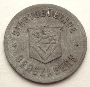 GERMANY STADTGEMEINDE BERGZABERN 50 PFENNIG 1917 WWI KRIEGSGELD NOTGELD. ZZ12.1  - Picture 1 of 2