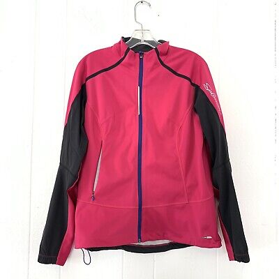Salomon Womens Large Jacket Soft Shell Lightweight Athletic Run Bike Pink Zip • 29.99€