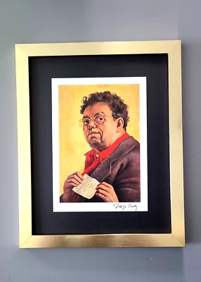 DIEGO RIVERA | HERMOSO ESTAMPADO VINTAGE de MÉXICO + 14x11 pulgadas. + ENMARCADO Foto 1 de 3