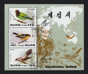 Cuckoo, Dollarbird, Flycatcher - Seasonal Birds - Souvenir Sheet, Korea [W03] - Picture 1 of 1