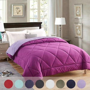 All Season Down Comforter Quilted Duvet Insert - 7 Classic Colors - Picture 1 of 41